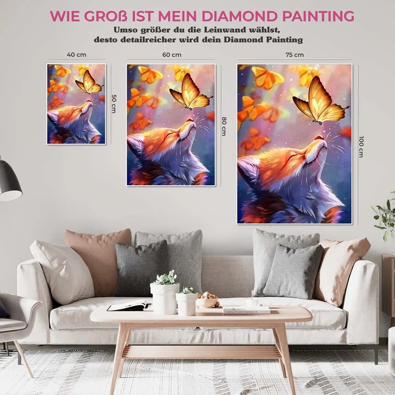 5D Diamond Painting – Fuchs mit Schmetterling
