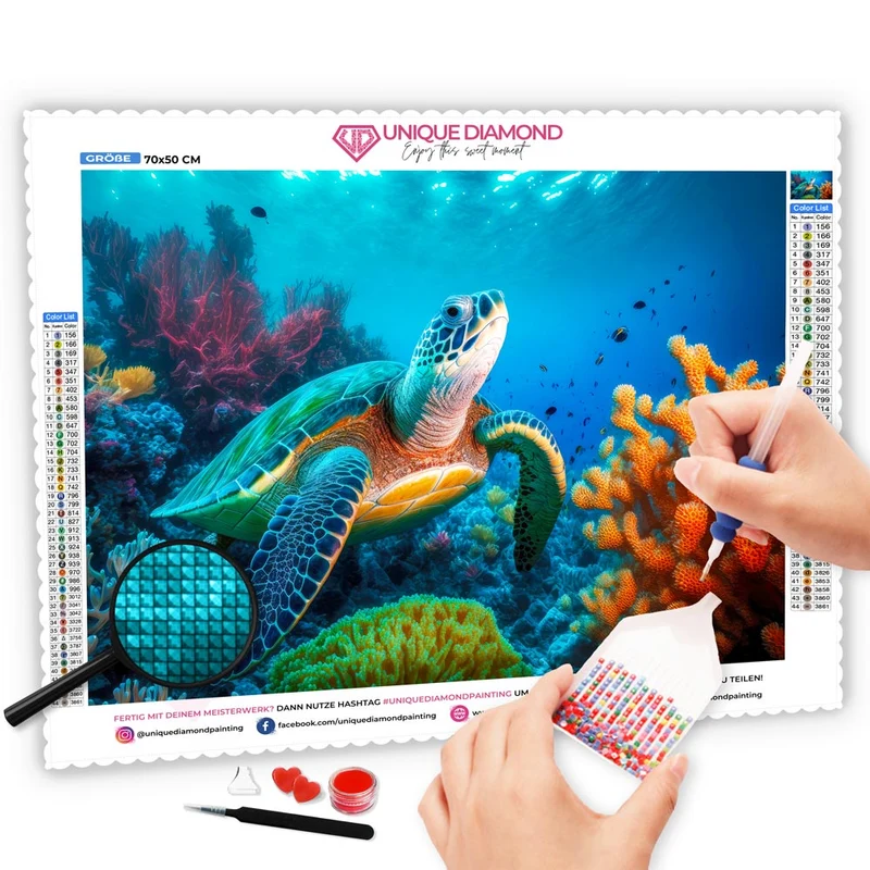5D Diamond Painting – Schildkröte