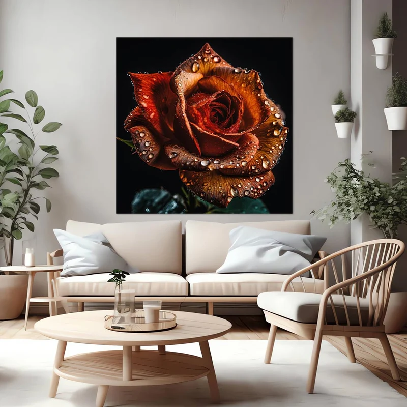 5D Diamond Painting – Orangene Rose