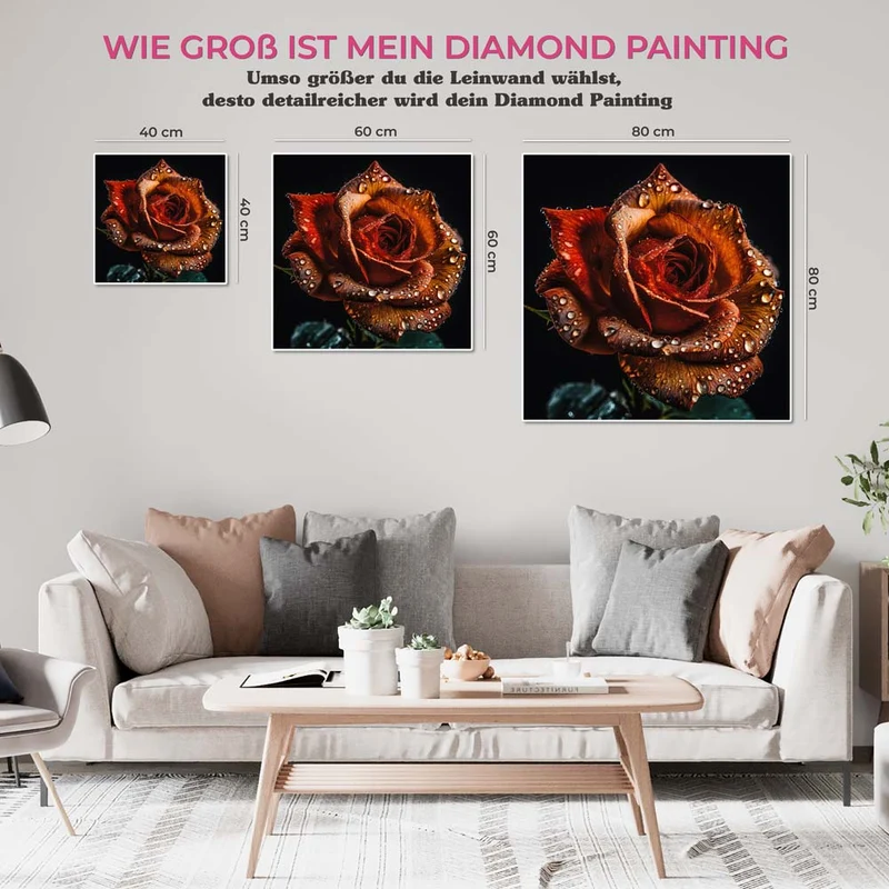 5D Diamond Painting – Orangene Rose