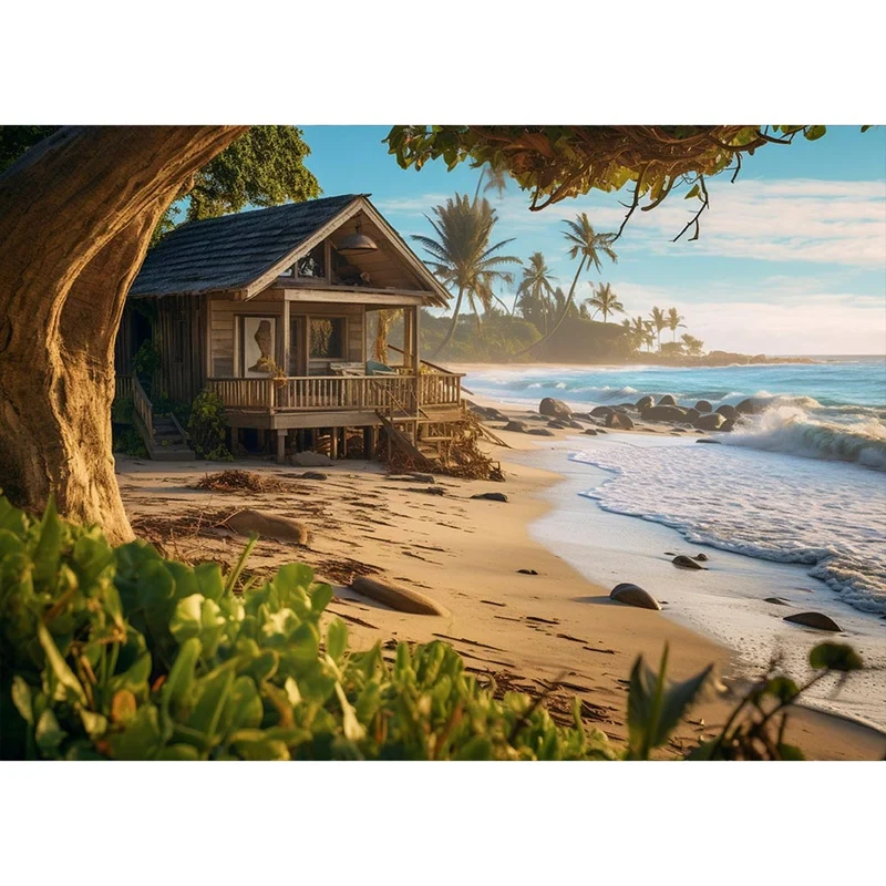 5D Diamond Painting – Hütte Am Strand