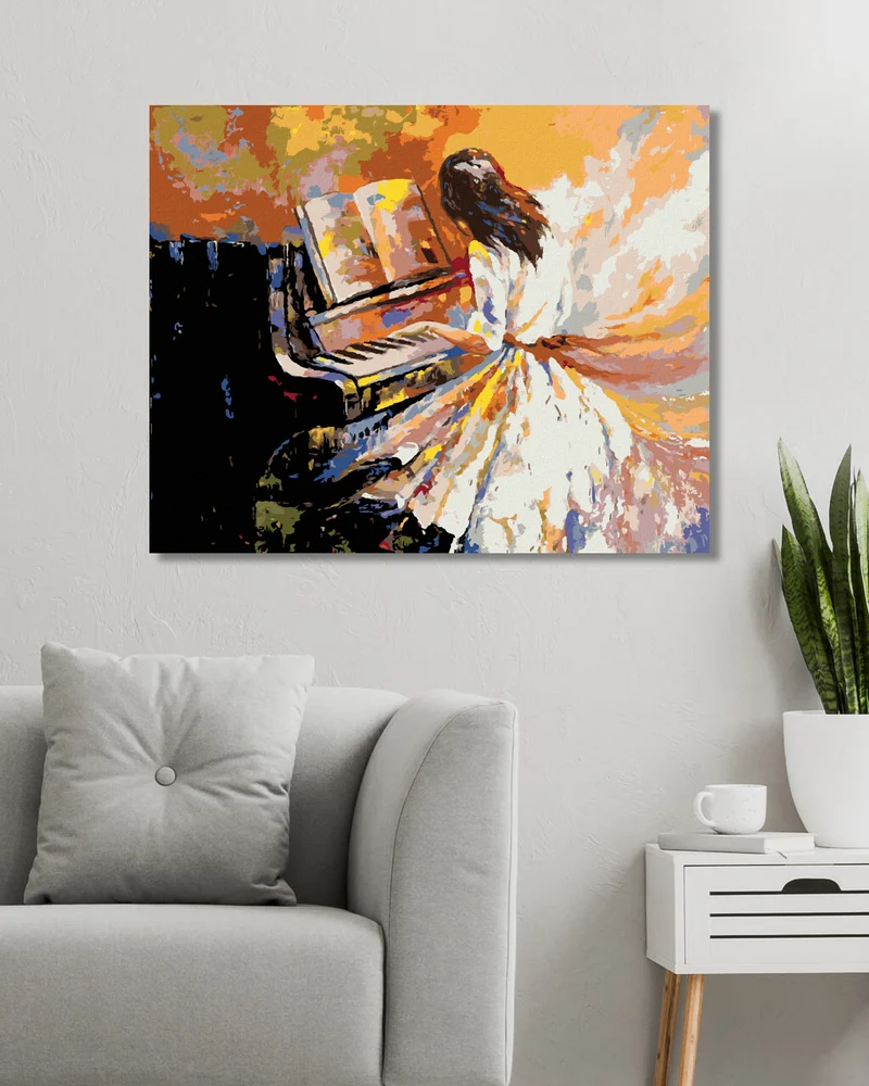 Diamond painting - MÄDCHEN SPIELT KLAVIER