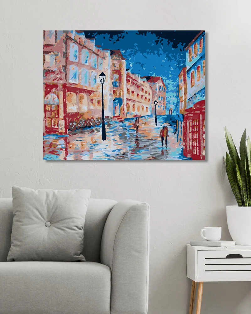 Diamond painting - REGENTAG IN EINER LONDONER GASSE
