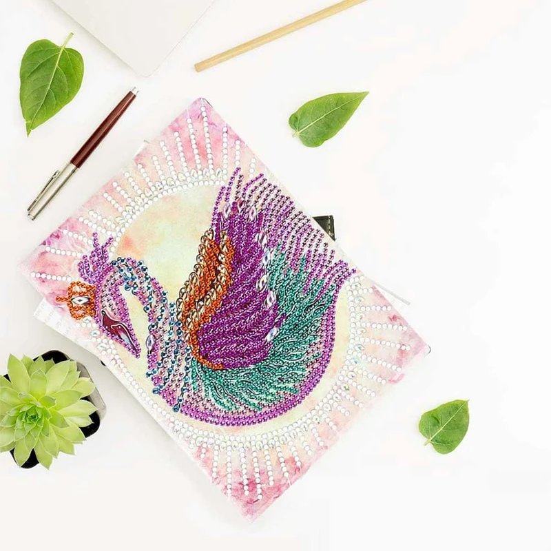 Diamond Painting Notizbuch Schwan