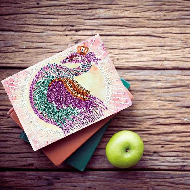Diamond Painting Notizbuch Schwan