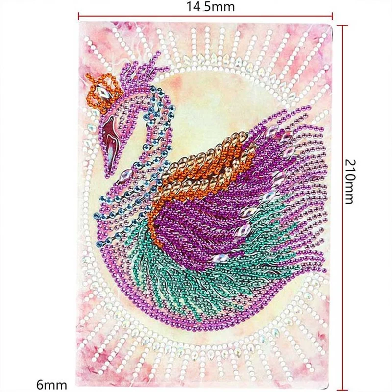 Diamond Painting Notizbuch Schwan
