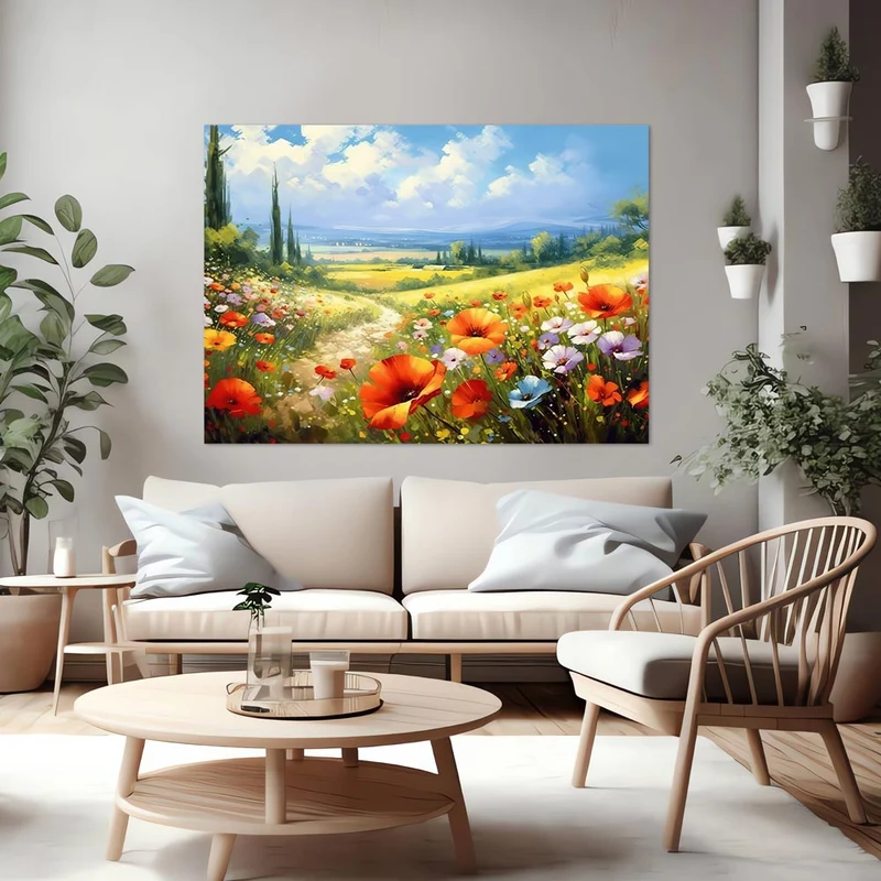 5D Diamond Painting – Blumen Landschaft