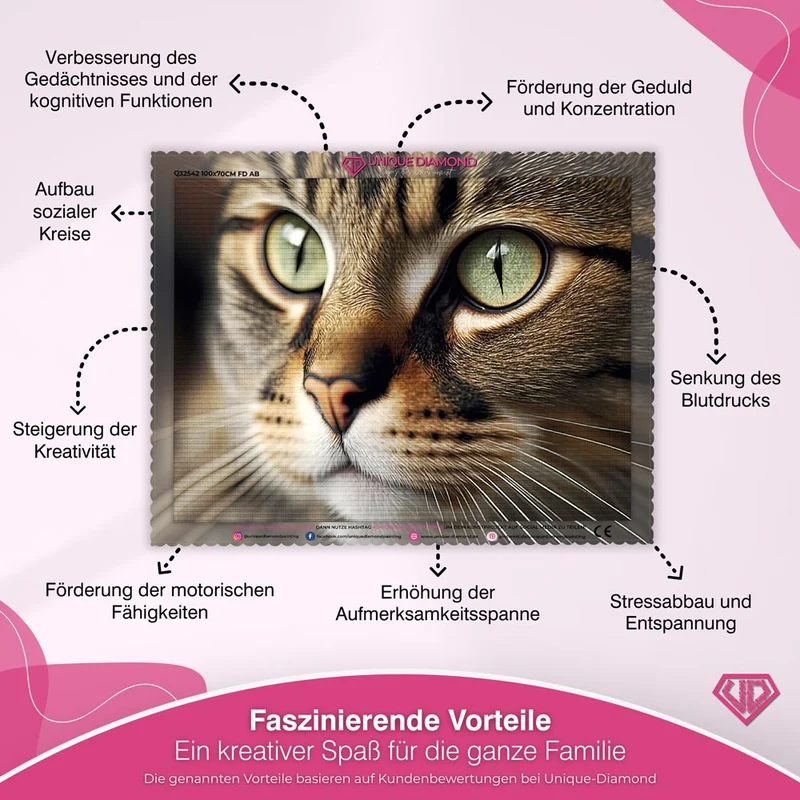 5D Diamond Painting – Graue Katze