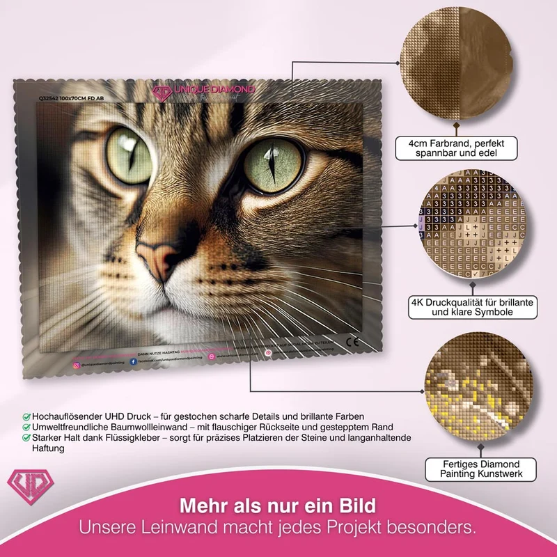 5D Diamond Painting – Graue Katze