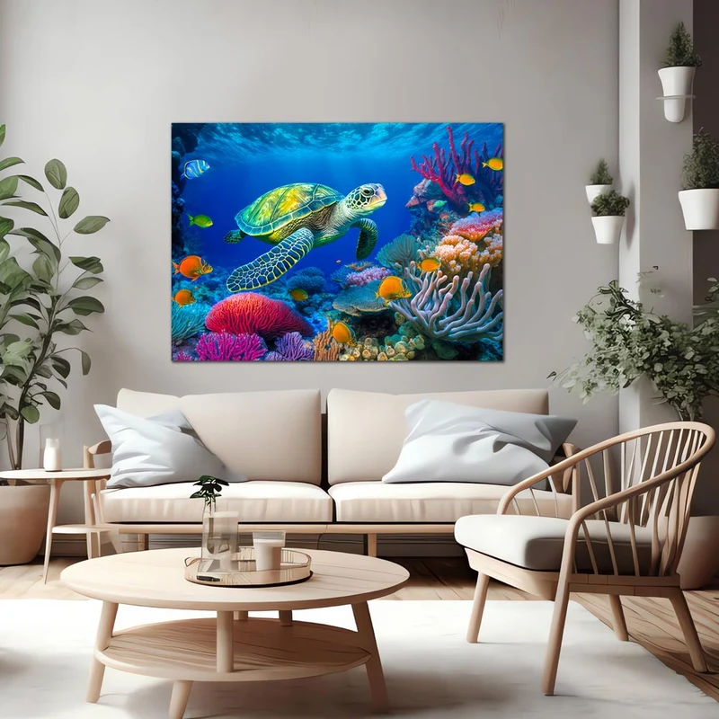 5D Diamond Painting – Schwimmende Schildkröte