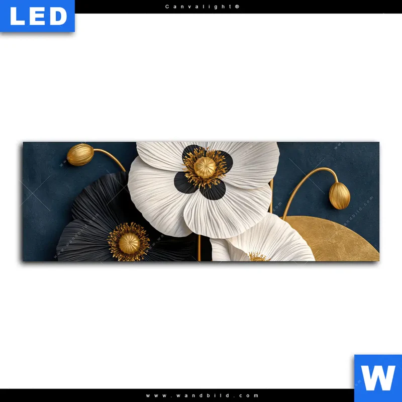 Canvalight® Leuchtbild | Golden Poppies | Panorama