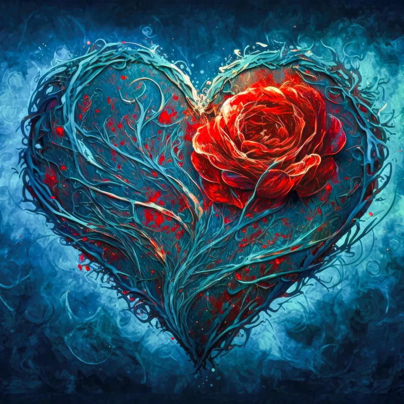 5D Diamond Painting – Herz Mit Rose