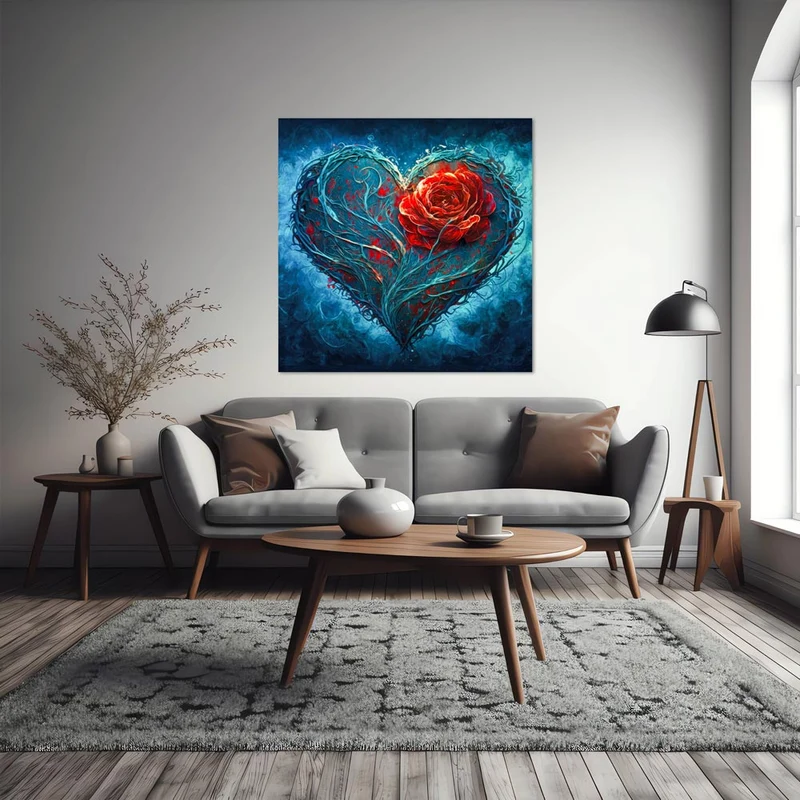 5D Diamond Painting – Herz Mit Rose