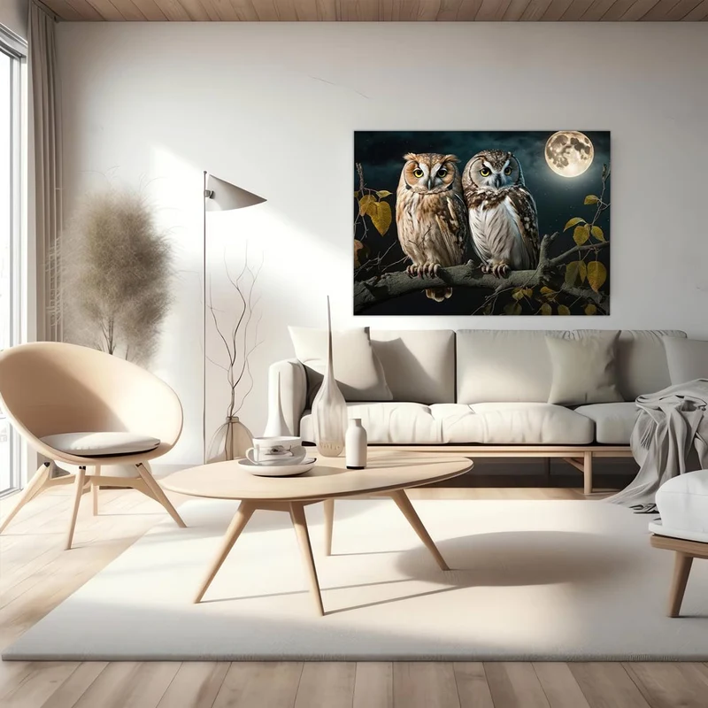 5D Diamond Painting – Eulen In Mondschein