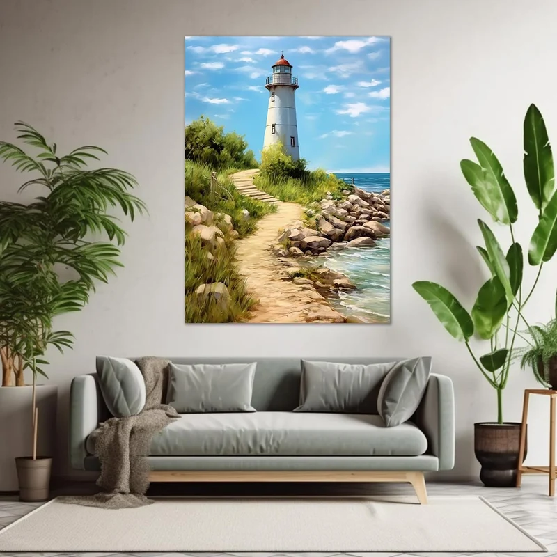 5D Diamond Painting – Weg zum Leuchtturm