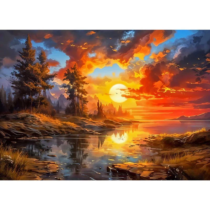 5D Diamant Painting – Sonnenuntergang