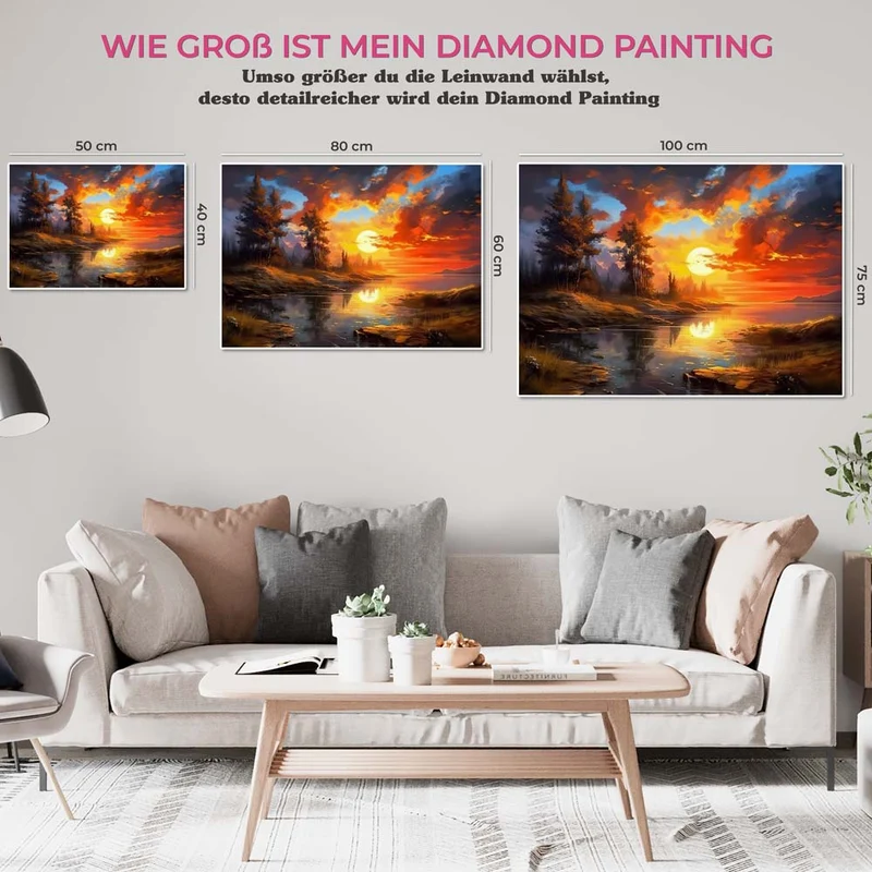 5D Diamant Painting – Sonnenuntergang