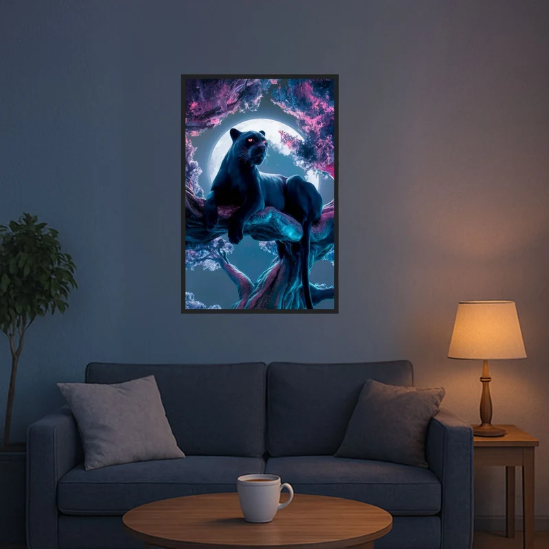Diamond Painting - Black Panther Kirschblütentraum