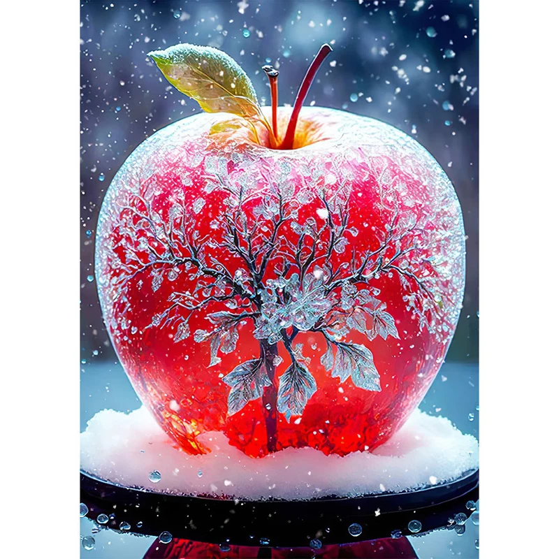 5D Diamond Painting – Red Crystal Apple