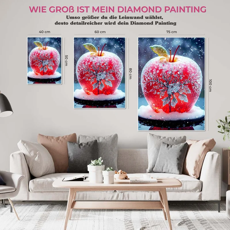 5D Diamond Painting – Red Crystal Apple