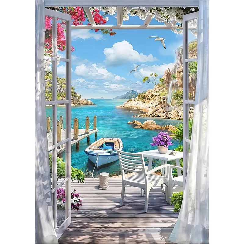 5D Diamond Painting – Haus am Strand