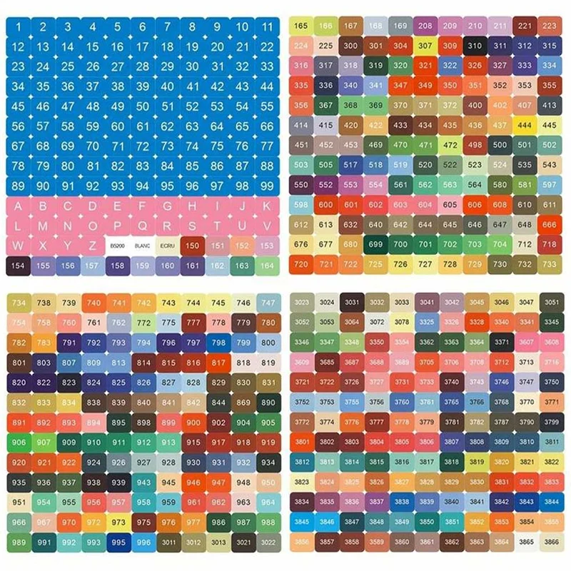 Diamond Painting 572 Quadratische DMC Etiketten