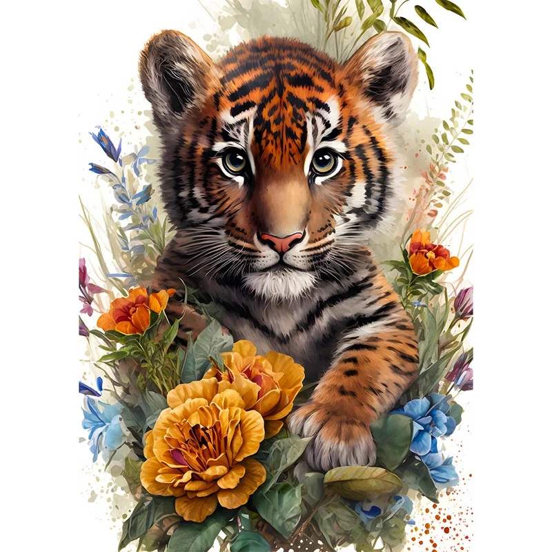 5D Diamond Painting – Baby Tiger