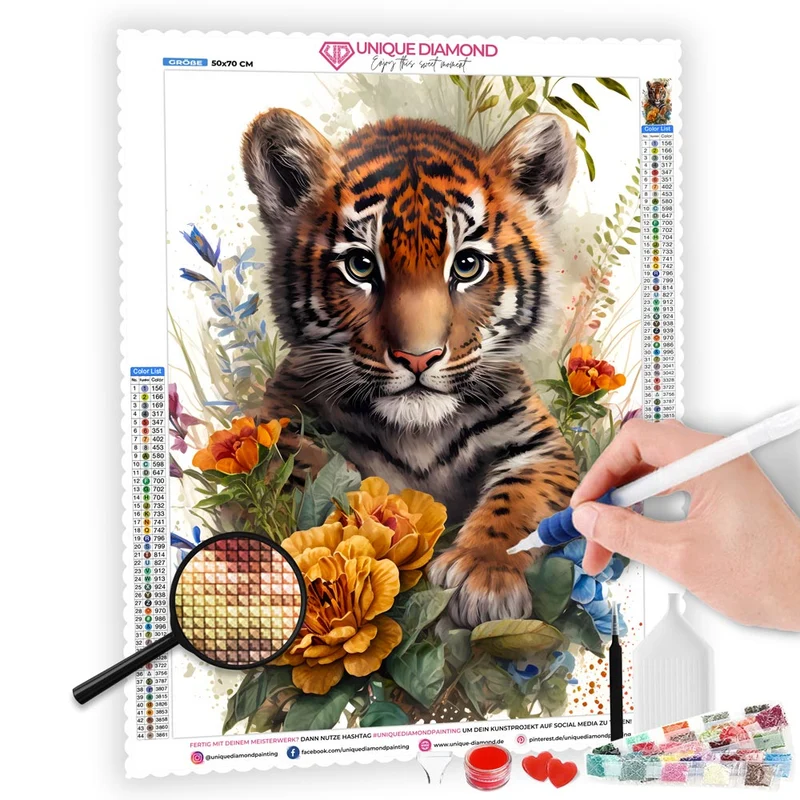 5D Diamond Painting – Baby Tiger
