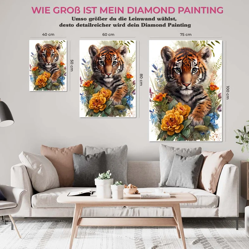 5D Diamond Painting – Baby Tiger