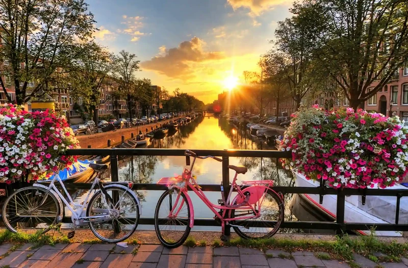 Diamond Painting - Sonnenuntergang in Amsterdam