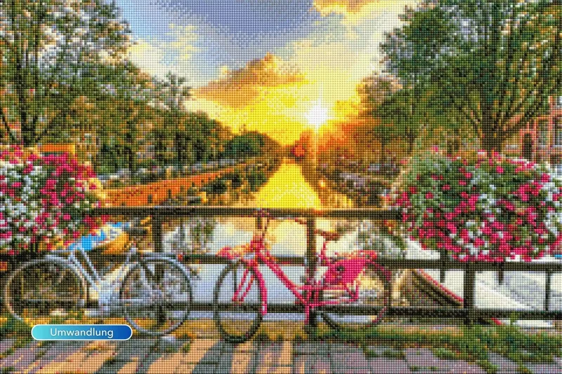 Diamond Painting - Sonnenuntergang in Amsterdam