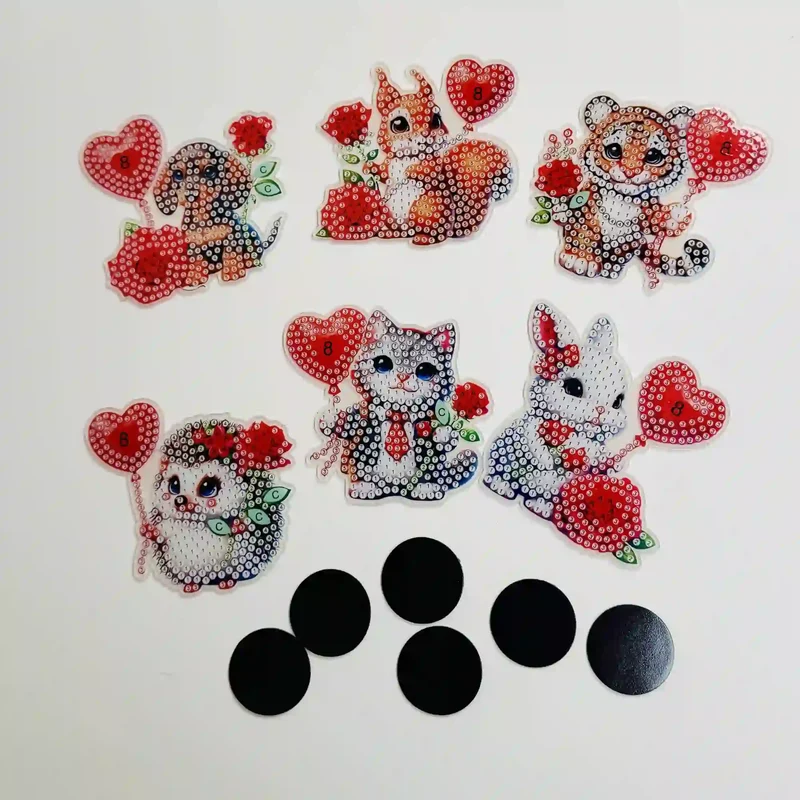 Diamond Painting Kühlschrankmagnete - Süße Tiere