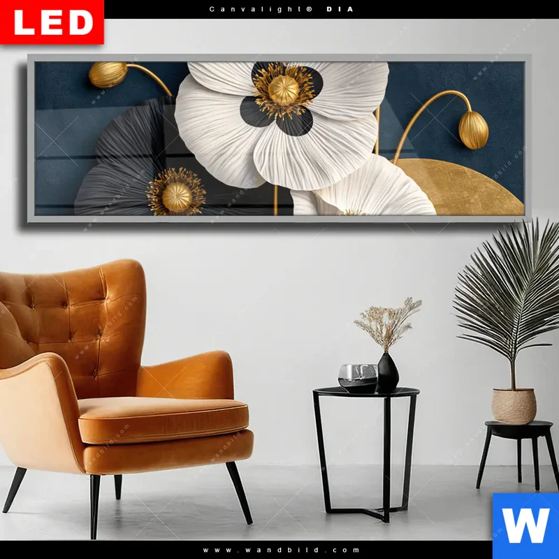 Wechselmotiv Acrylglas Canvalight® DIA | Golden Poppies | Panorama