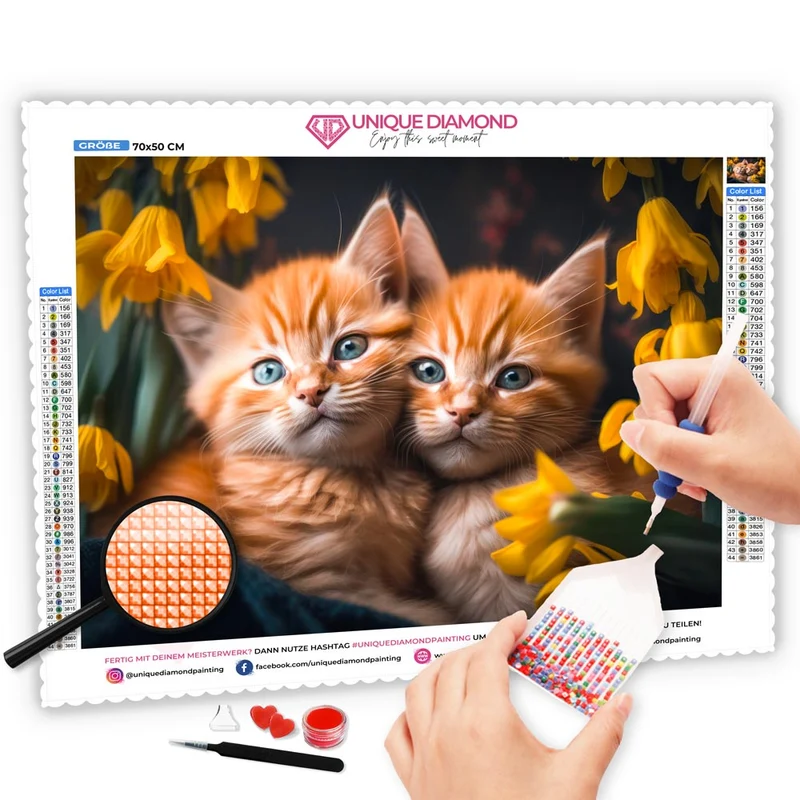 5D Diamond Painting – Baby Katzen