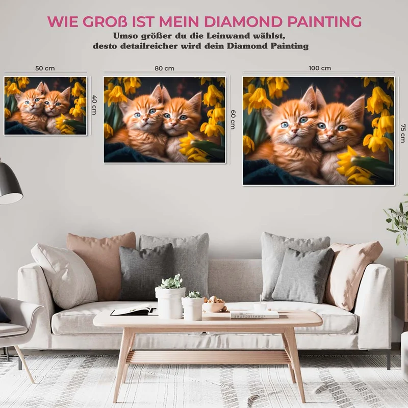 5D Diamond Painting – Baby Katzen