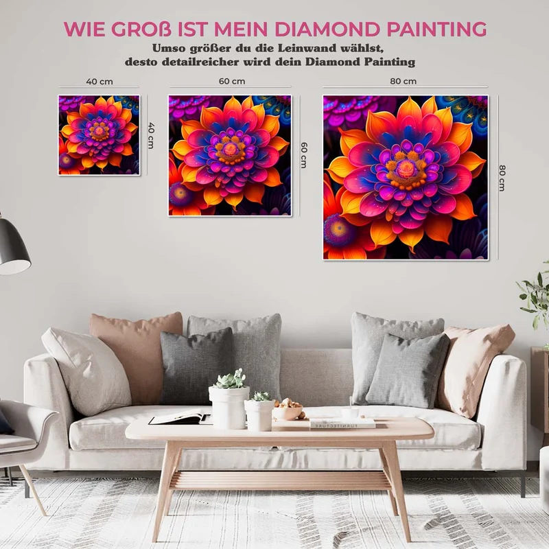 5D Diamond Painting – Farbige Blume