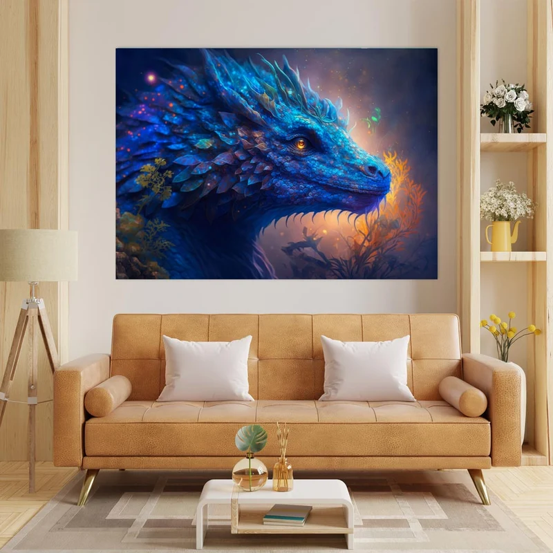 5D Diamond Painting – Blauer Drache
