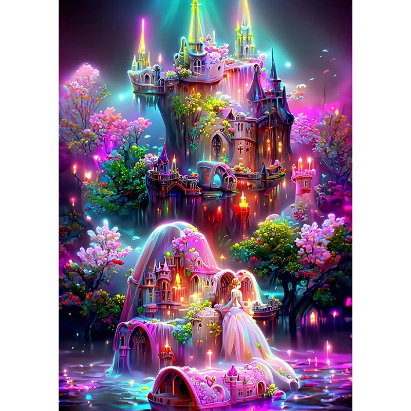 5D Diamond Painting – Magischer Schloss