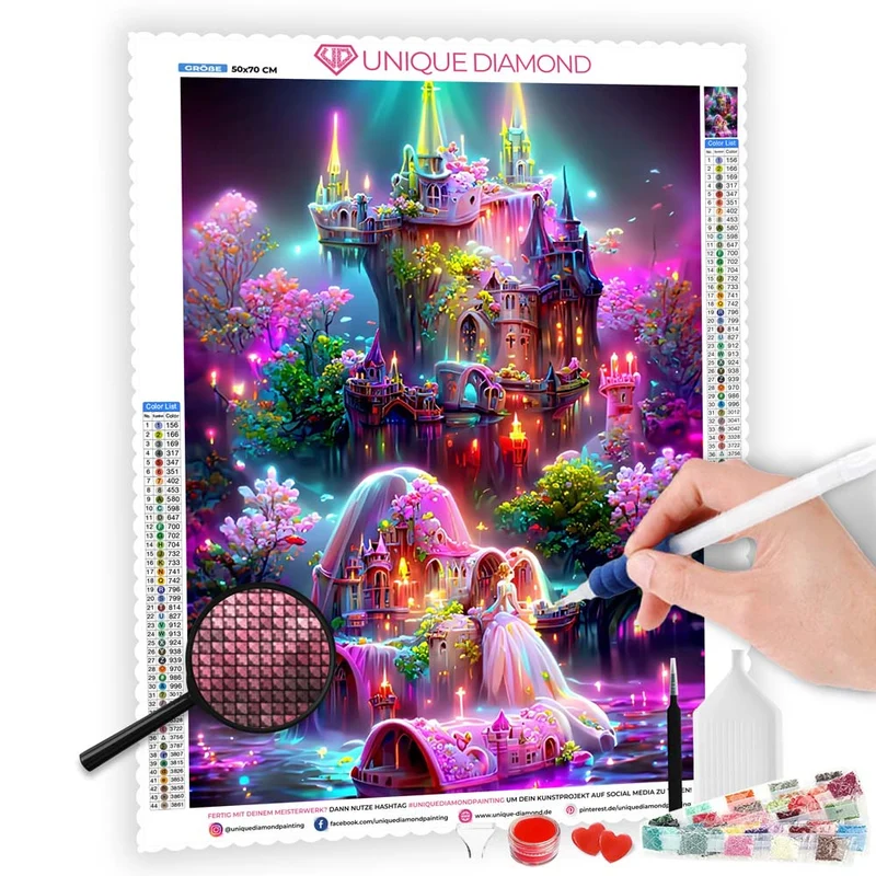 5D Diamond Painting – Magischer Schloss