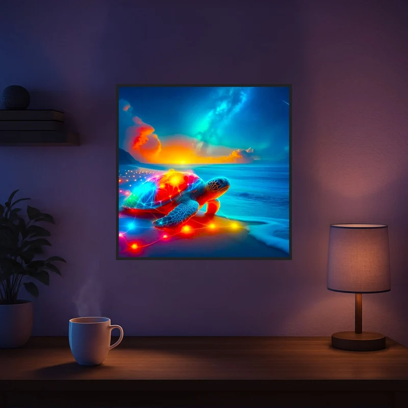 Diamond Painting - Colorful sparkling Turtle