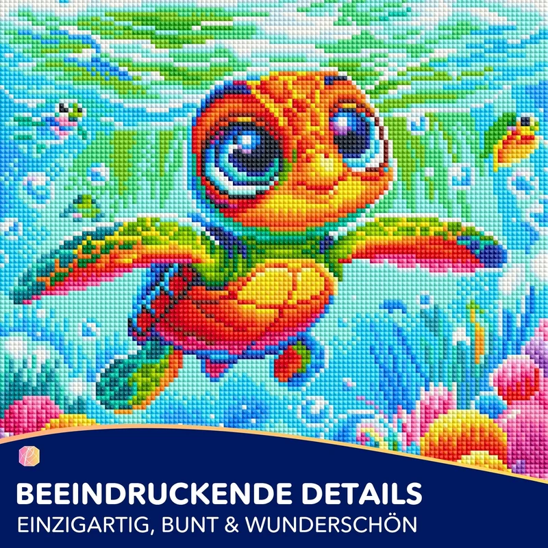Diamond Painting - Lotta, die kleine Meeresschildkröte