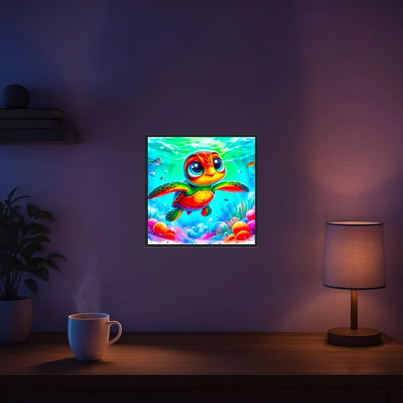 Diamond Painting - Lotta, die kleine Meeresschildkröte