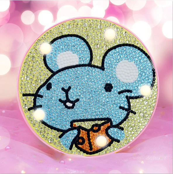 Diamond Painting LED Lampe Maus