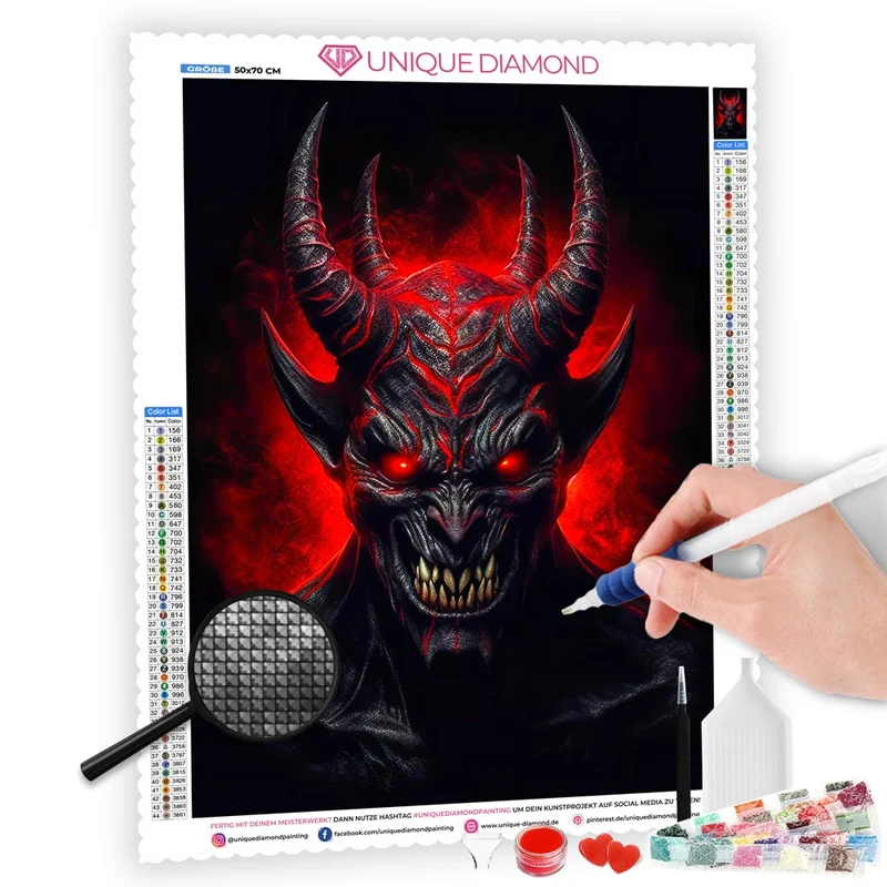 5D Diamond Painting – Red Devil