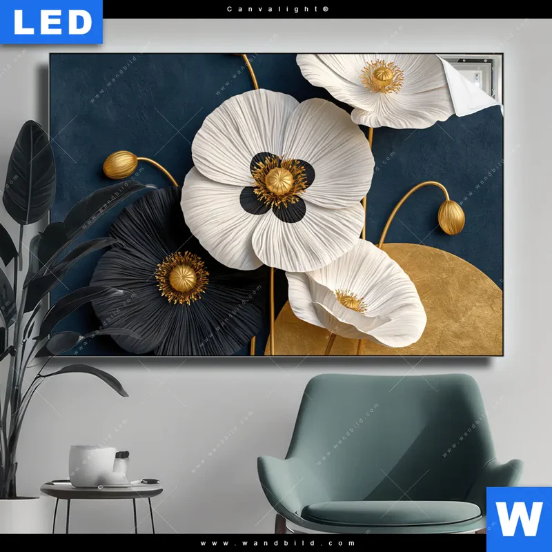 Canvalight® Leuchtbild | Golden Poppies | Querformat