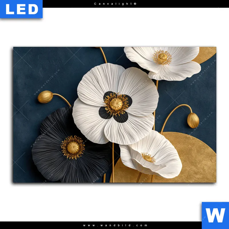Canvalight® Leuchtbild | Golden Poppies | Querformat