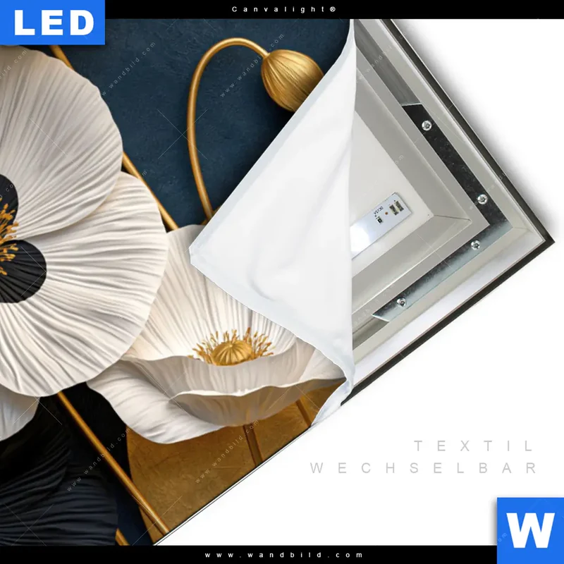 Canvalight® Leuchtbild | Golden Poppies | Querformat