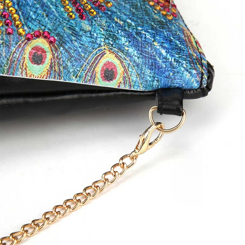 Diamond Painting Tasche Roter Pfau
