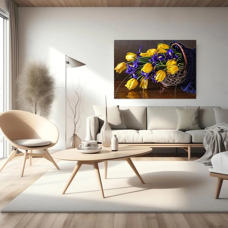 5D Diamond Painting – Tulpen im Korb
