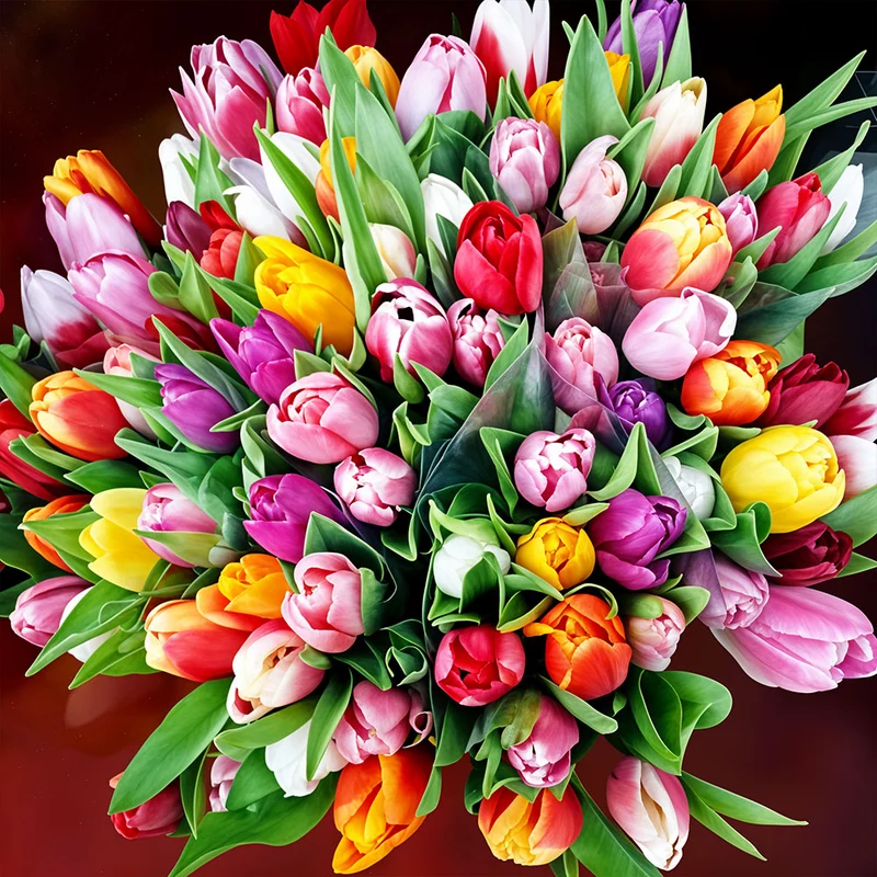 5D Diamond Painting – Tulpen Blumenstrauß